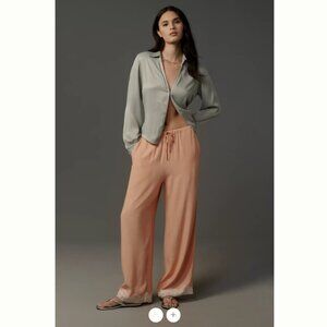 By Anthropologie Lace-Trim Silky Pull-On Pants - XS - NWT